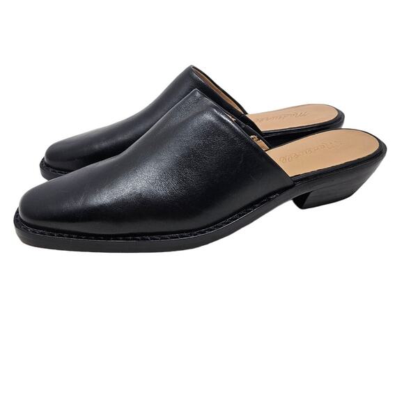 Madewell Shoes - NEW Madewell 7.5 Jesse Western Mule Black Leather Minimalist Clog Classic
